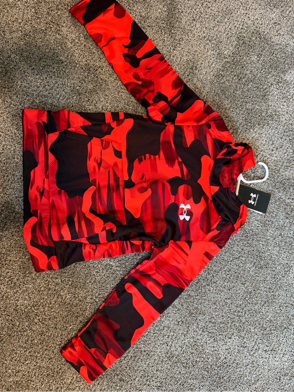 Under Armour Red & Black Camo Hoodie